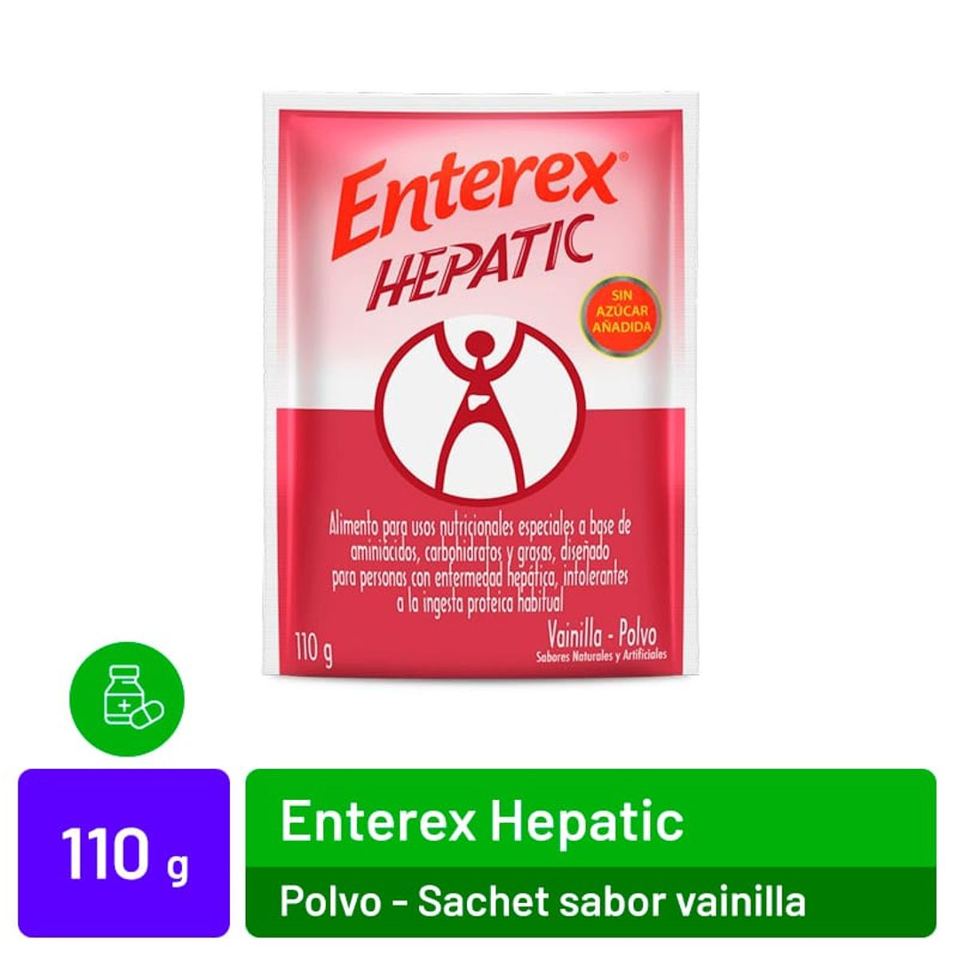 Enterex Hepatic Vainilla Sachet 110 g | Suplemento Nutricional. 2