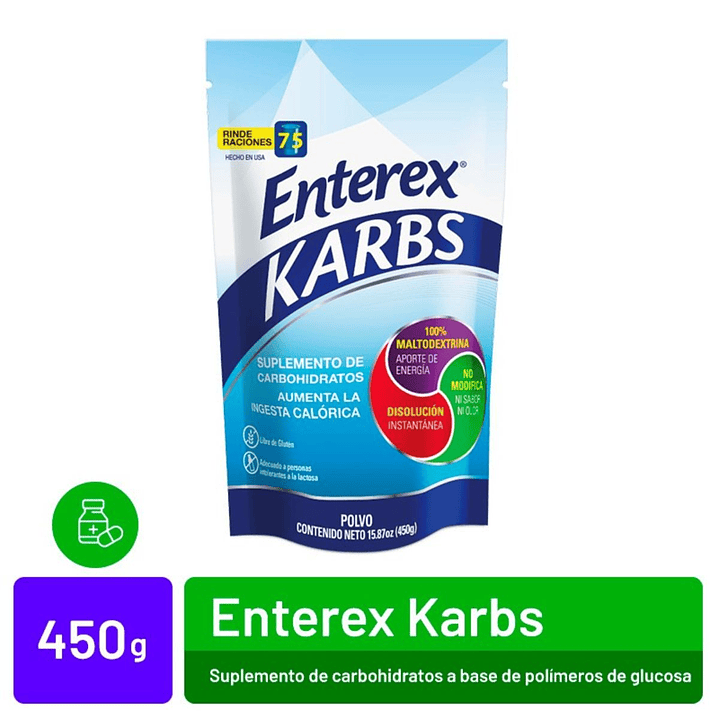 Enterex Karbs 450 g | Suplemento de Carbohidratos. 2