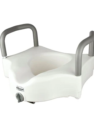Bath riser with armrests