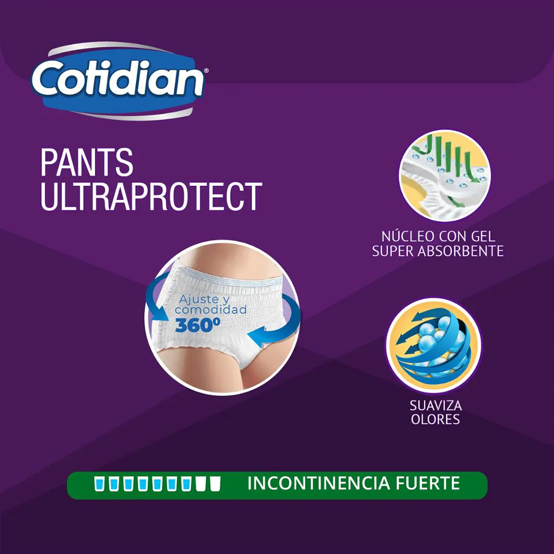 Pants Cotidian Ultraprotect 16 un. · Incontinencia Fuerte 5