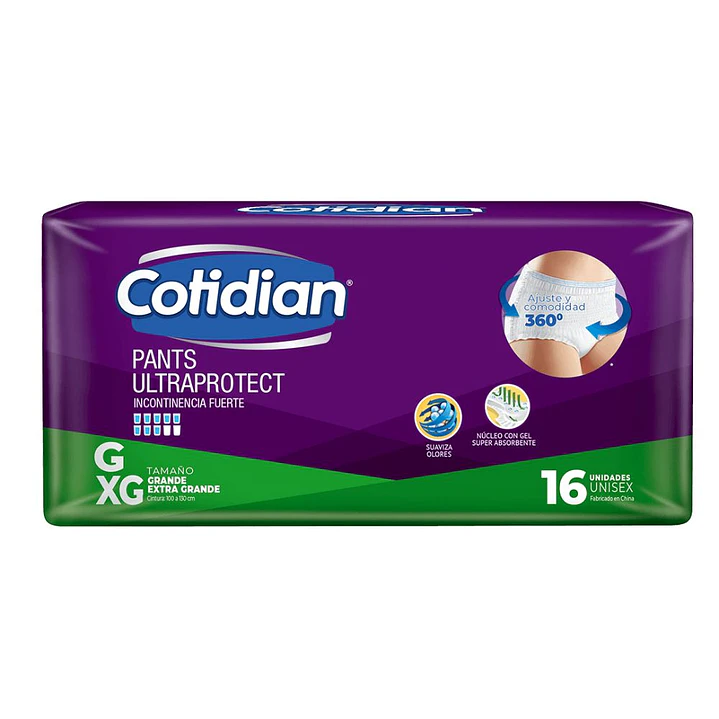 Pants Cotidian Ultraprotect 16 un. · Incontinencia Fuerte 4