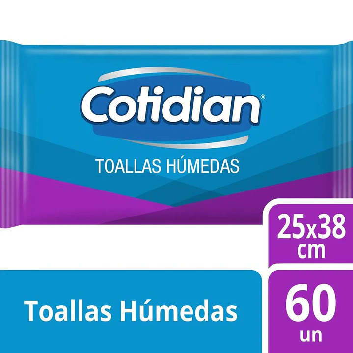 Toallas Húmedas Adulto Cotidian 60 un. 1