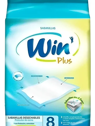 Sabanilla Win Plus 60×90 [cm] 8 unidades | Protector absorbente cama