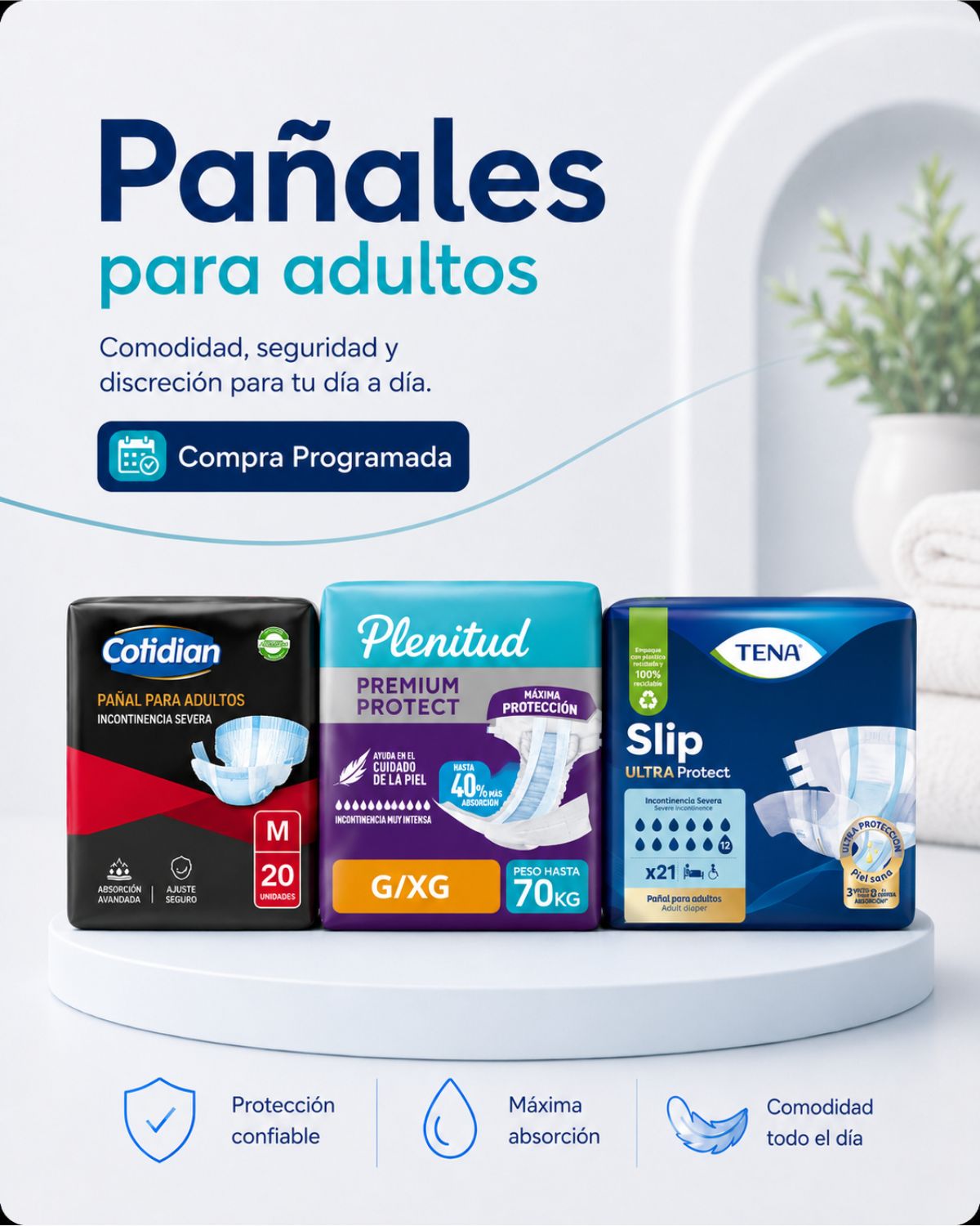 Pañales para adultos Compra Programada Vital Senior