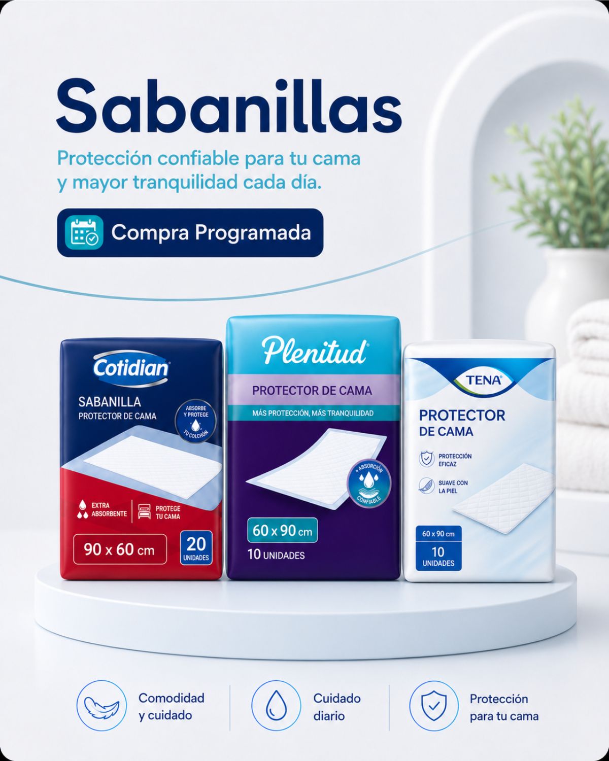 Sabanillas y protectores de cama Compra Programada Vital Senior
