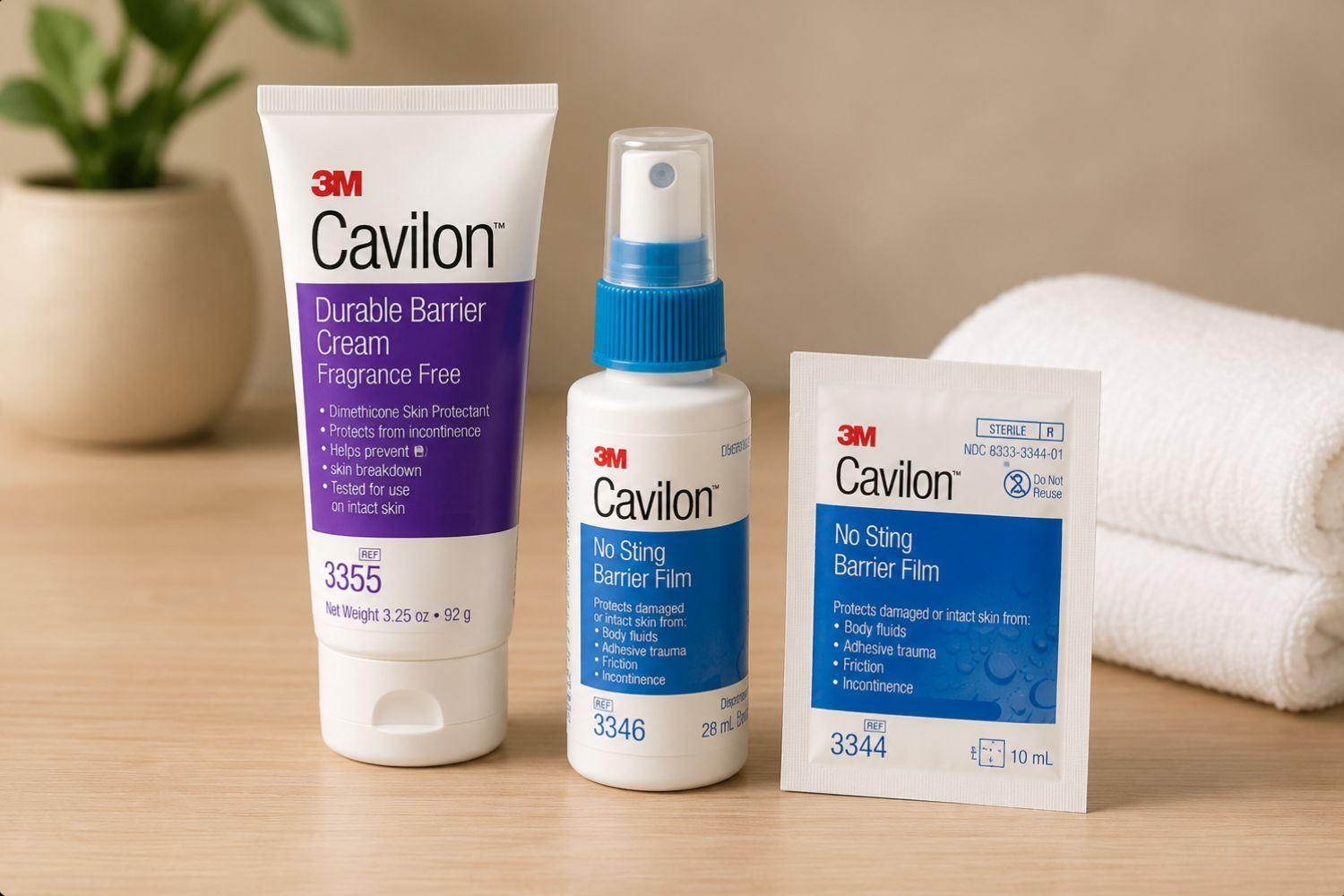 Productos Cavilon para protección de la piel