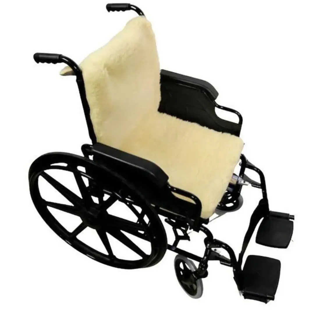 Protector Silla de Ruedas con Respaldo 100% Lana Antiescaras 1