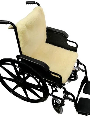 Protector Silla de Ruedas con Respaldo 100% Lana Antiescaras
