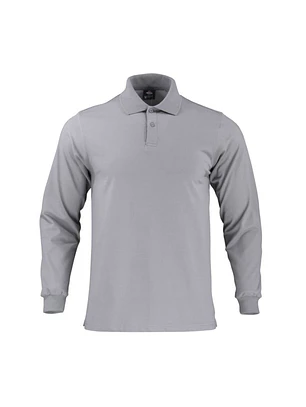 POLERA POLO M/L HOMBRE 60% ALG 40% POLY GRIS T/M