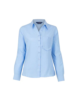 BLUSA OXFORD CLASSIC M/L MUJER CELESTE CLARO T/S