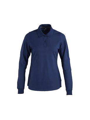 POLERA POLO M/L MUJER 60% ALG 40% POLY AZUL T/M