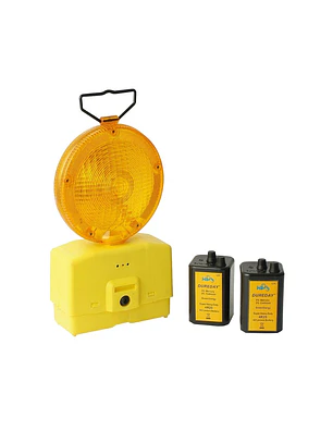 BALIZA CAMINERA CON 2 BATERIAS 6 VOLTS