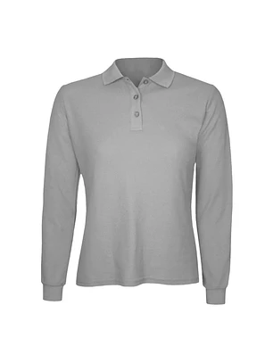 POLERA POLO M/L MUJER 60% ALG 40% POLY GRIS T/M