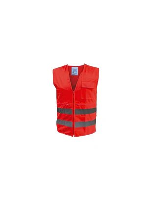 CHALECO CON CINTA SECURITY, ROJO FL, XXL, BLACK BULL