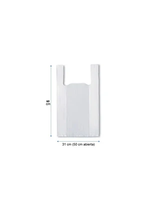 BOLSA CAMISETA BLANCA 50X60CM