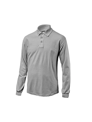 POLERA MANGA LARGA PIQUE BLACK BULL GRIS T/M