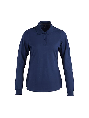 POLERA POLO 60% ALGODON MANGA LARGA MUJER AZUL T/XXL
