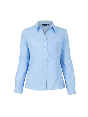 BLUSA OXFORD CLASSIC M/L MUJER CELESTE CLARO T/XXL