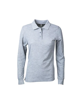 POLERA KBEEN PIQUE MUJER GRIS MANGA LARGA T/M