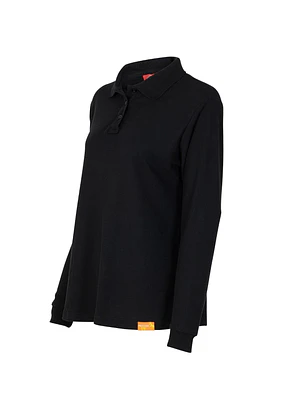 POLERA POLO M/L MUJER 60% ALG 40% POLY NEGRO T/XXL