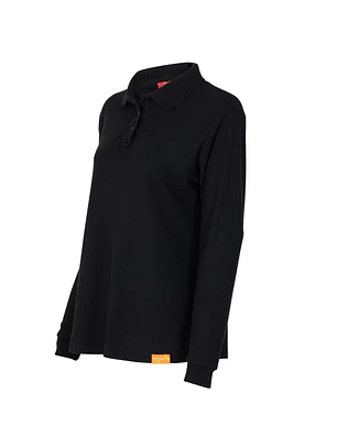 POLERA POLO M/L MUJER 60% ALG 40% POLY NEGRO T/XXXL