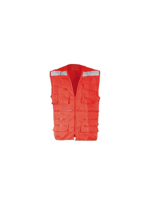 CHALECO GEOLOGO CANVAS ROJO T/L