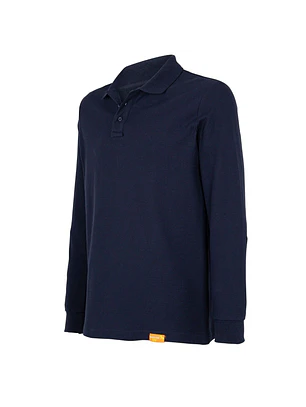 POLERA POLO M/L HOMBRE 60% ALG 40% POLY AZUL T/L