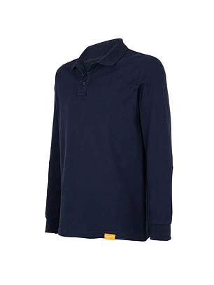 POLERA POLO M/L HOMBRE 60% ALG 40% POLY AZUL T/3XL