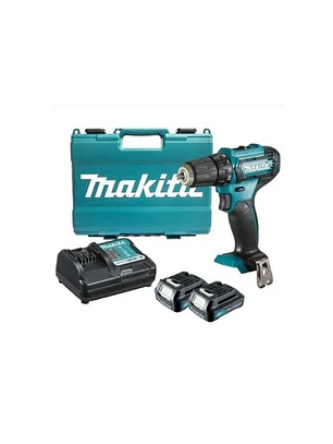 TALADRO ATORNILLADOR 12 V. MAX. (CXT) 0-1.700 RPM. 0-450 RPM 2 BATERÍAS 12 V. 1.5 A.H. CARGADOR. MAKITA DF333DWYE