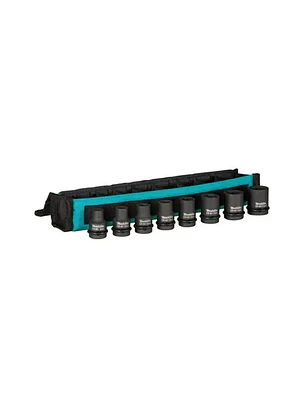 SET 8PCS DADOS IMPACTO1/2'' (8. 10. 12. 13. 14. 17. 19 Y 21MM) MAKITA E-02989