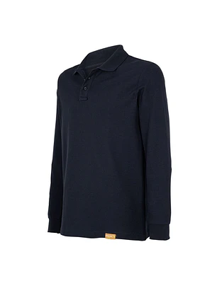 POLERA POLO M/L HOMBRE 60% ALG 40% POLY NEGRO T/M