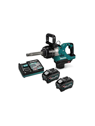 Llave de Impacto 1'' Anvil largo 3.150 N.m XGT 40V/BL/XPT 2 bat 5Ah + Carg. TW010GT201 MAKITA