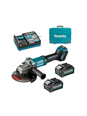 Esmeril Angular 7'' - 7.800 rpm. - M14 - 5,1 kg. con Freno / Batería BL4040 (4.0Ah) x 2, Cargador DC40RC,XGT 40Vmax XGT BL Motor XPT AWS AFT GA037GM201 MAKITA