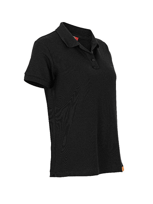 POLERA POLO M/C MUJER 60% ALG 40% POLY NEGRO T/S