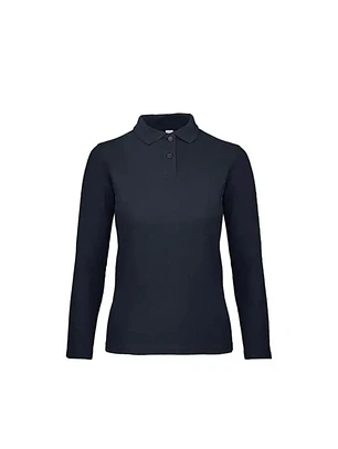 POLERA PIQUE MUJER MARGA LARGA, NEGRO, XL, BLACK BULL