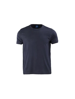POLERA M/C HOMBRE 100% ALG AZUL T/L