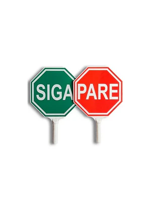 PALETA DE SENALIZACION VIAL ROJO/VERDE