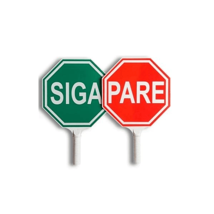 PALETA DE SENALIZACION VIAL ROJO/VERDE 1