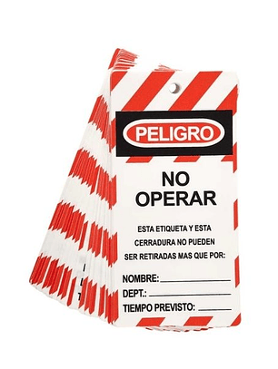 TARJETA NO OPERAR LOCK OUT PACK -25