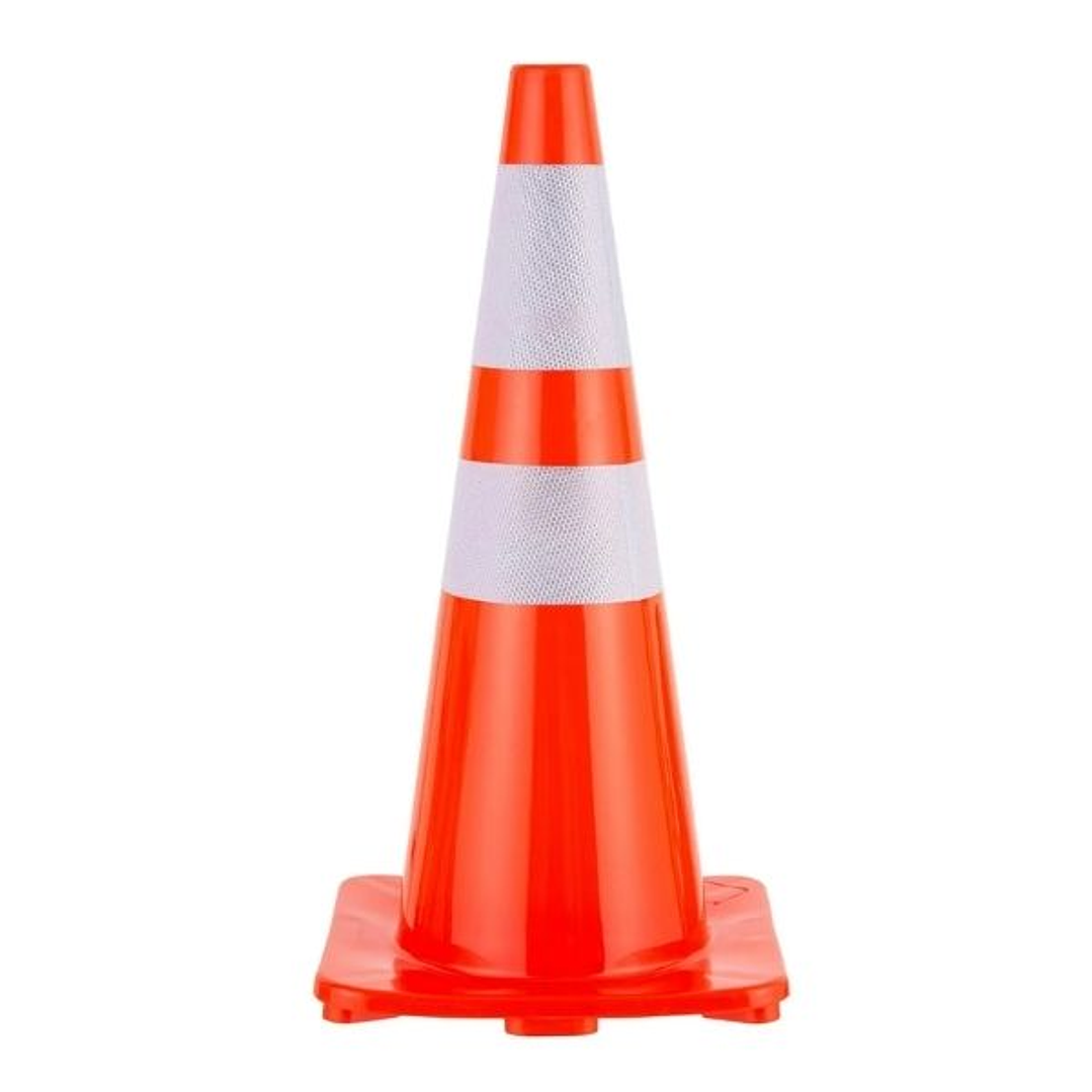 CONO NARANJO 28'' 2 CINTAS REFLECTANTE 1