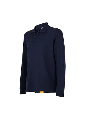 POLERA POLO M/L HOMBRE 80% ALG 20% POLY AZUL T/XXL