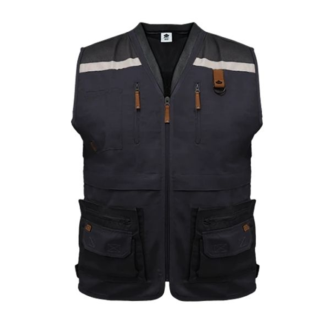 CHALECO GEOLOGO GABARDINA QUEBEC GRIS XXL 1