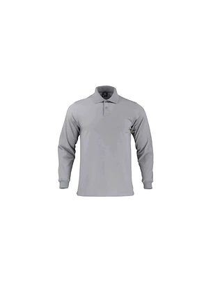 POLERA POLO M/L HOMBRE 60% ALG 40% POLY GRIS T/XL