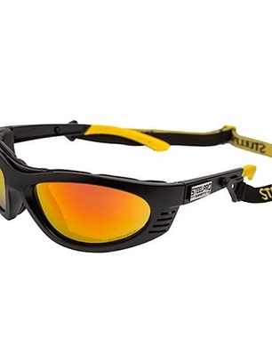 LENTE TURBINE GT GRIS MARCO NEGRO C/RERVO ROJO