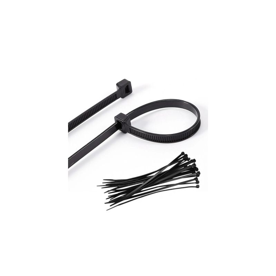 BOLSA 100 AMARRA CABLES 7.6*370MM NEGRO 1