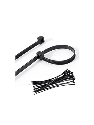BOLSA 100 AMARRA CABLES 7.6*370MM NEGRO
