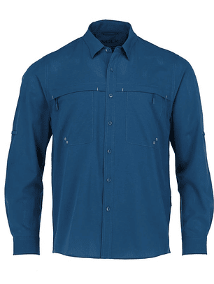CAMISA SANTORINI STRETCH ANTIBACTERIAL HOMBRE AZUL REY T/XXL