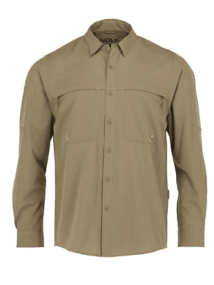 CAMISA SANTORINI STRETCH ANTIBACTERIAL HOMBRE BEIGE T/3XL