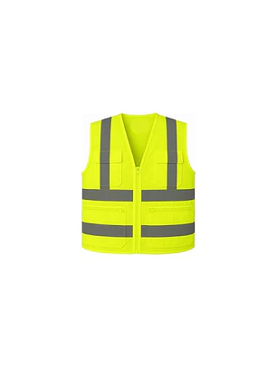 CHALECO GEOLOGO POPLIN AMARILLO FLUOR 360 T/XL