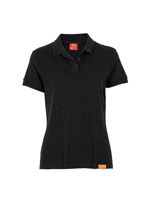 POLERA POLO M/C MUJER 60% ALG 40% POLY NEGRO T/M